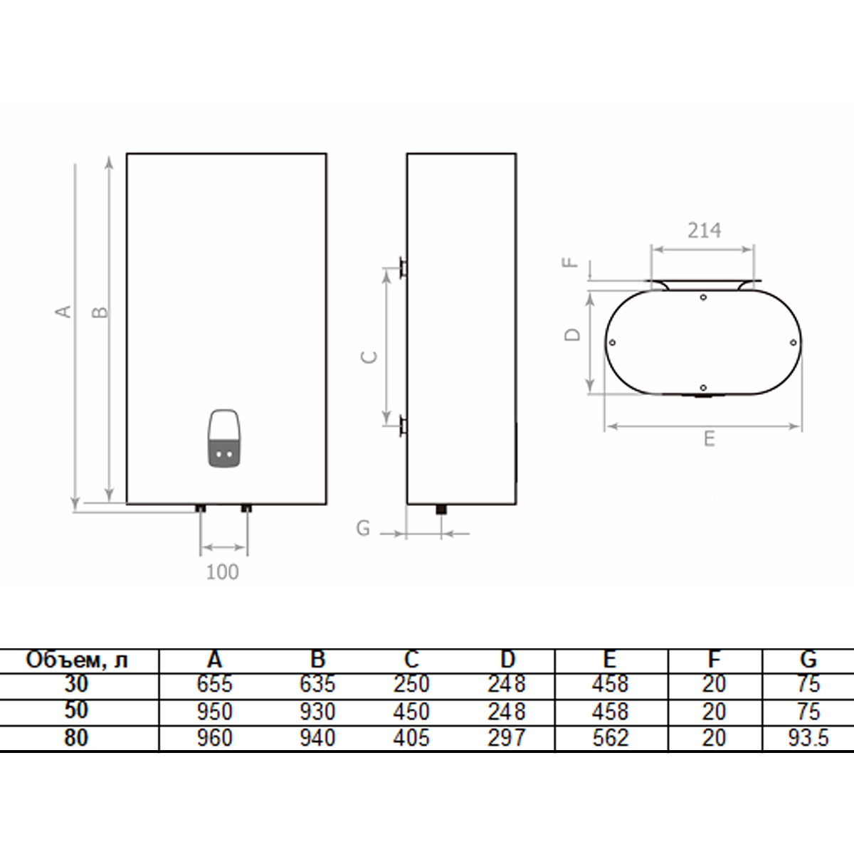 5350276 Водонагреватель электрический Timberk T-WSE80-FS1D-V STDN-0103027 - Вид №11
