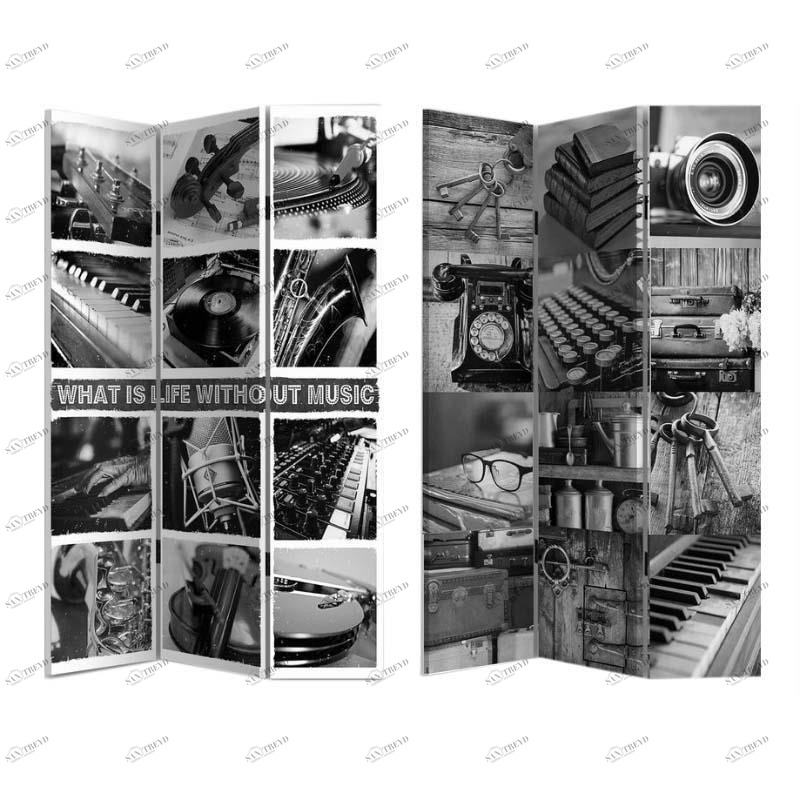 Ширма Music серого цвета TO4ROOMS  214110 Серый 