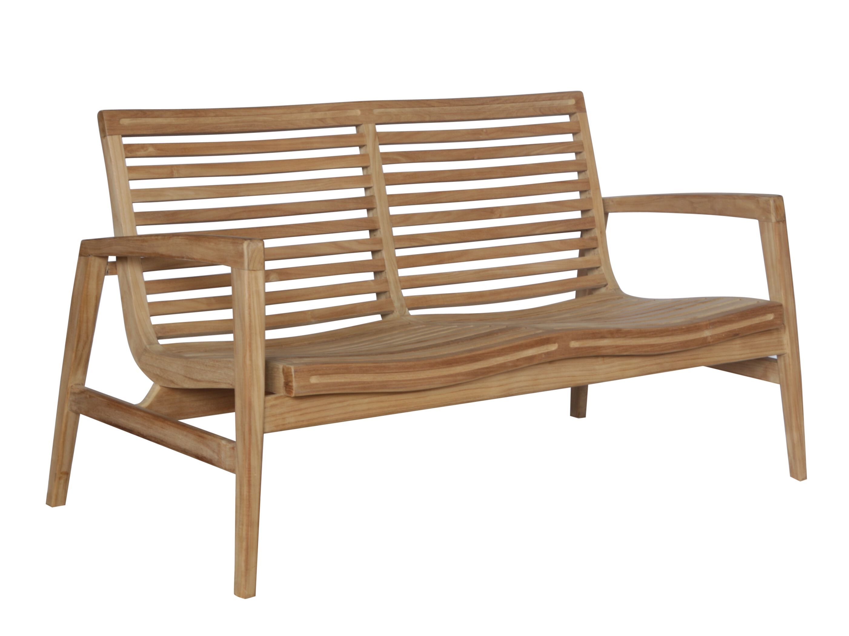 Садовая скамейка из тикового дерева со спинкой cbdesign ралли ARCH-00130565