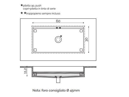 Прямоугольная раковина Corian® с столешницей Acquapazza Corian ® elements ARCH-00017600 - Вид №1