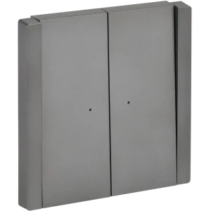 Выключатель встраиваемый IEK Forte&Piano 2 клавиши с подсветкой цвет сталь