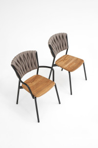 Садовый стул из тика и веревки