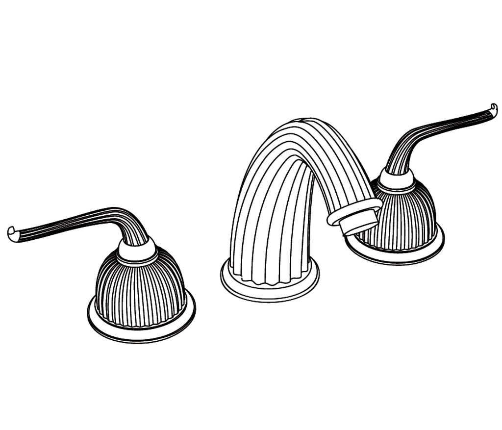 C67-3301 C67-3301 Смеситель на 3 отверстия на оправе CUPOLA Cristal & Bronze COUPOLE  - Вид №1