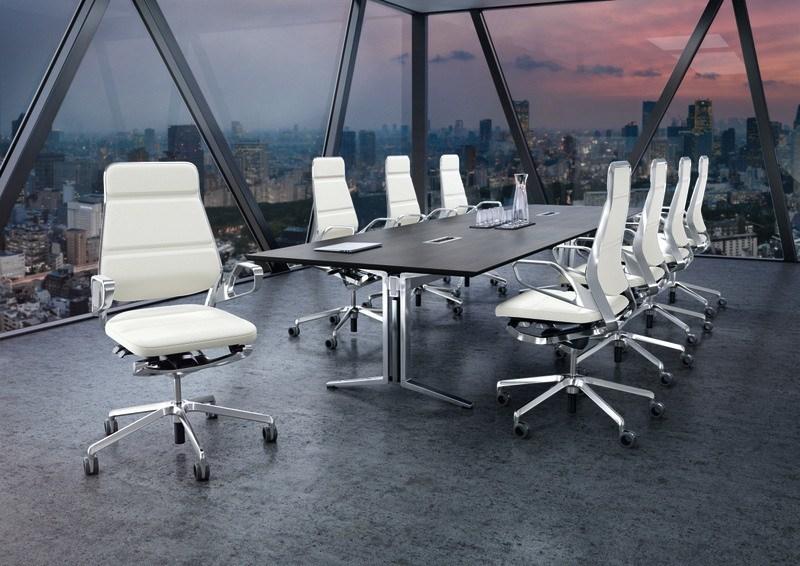 König Neurath Поворотное офисное кресло из кожи с 5 спицами Auray sun-id-1410284 - Вид №3