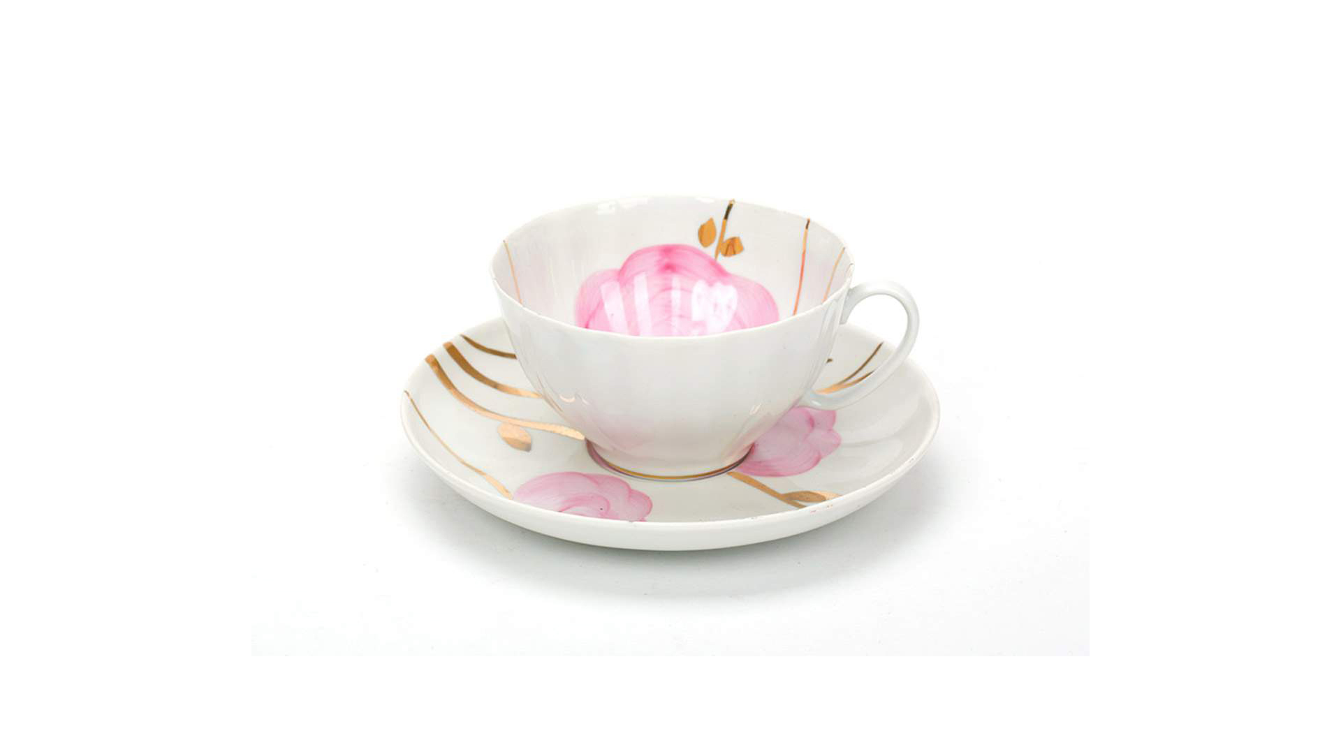 10618106 Дулевский фарфор Сервиз чайный 6/15 "Белый лебедь" "Весенний" Фарфор  - Вид №4