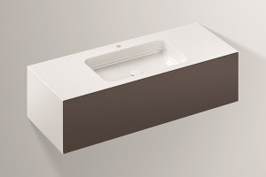 5157813000 Умывальник с тумбой, wp.folio5, белая, proshield, лакированная, шелковисто-матовый блеск, затененная земля Alape серия FO (Folio)