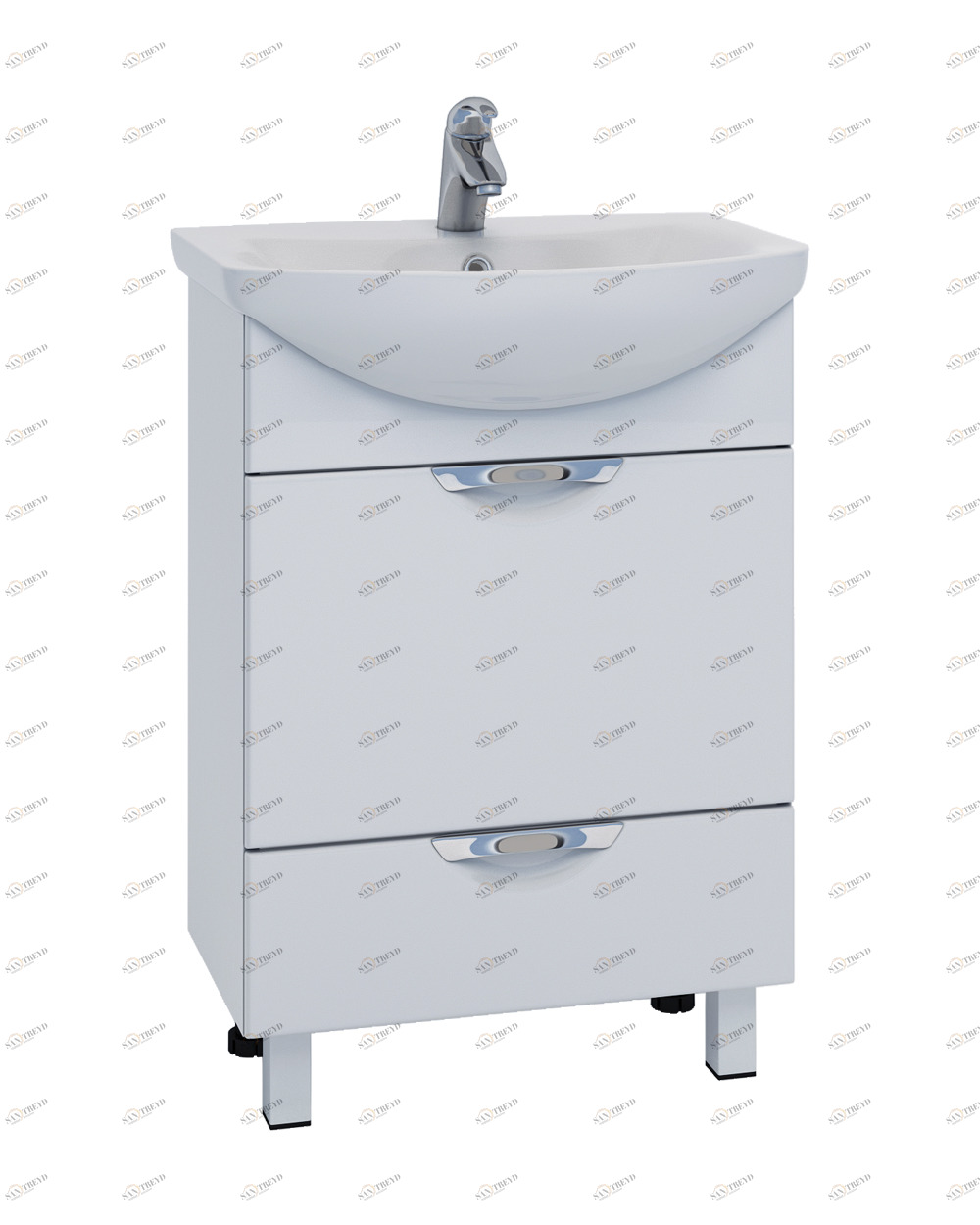 Тумба с раковиной Callao 600 (Балтика)600⨉300⨉830 мм белый Santreyd sun-id-664548