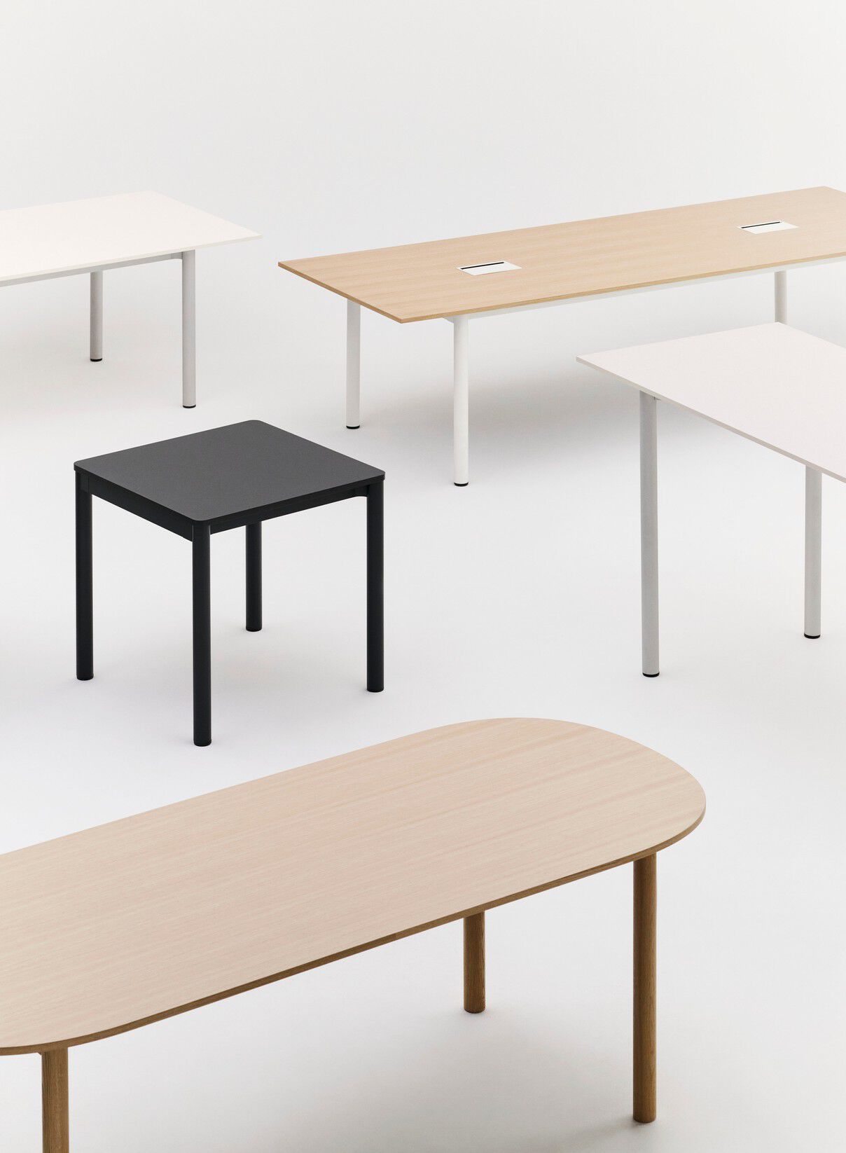 Круглый стол с алюминиевыми или твердыми дубовыми ножками Hay пристройка ARCH-00070353 - Вид №2