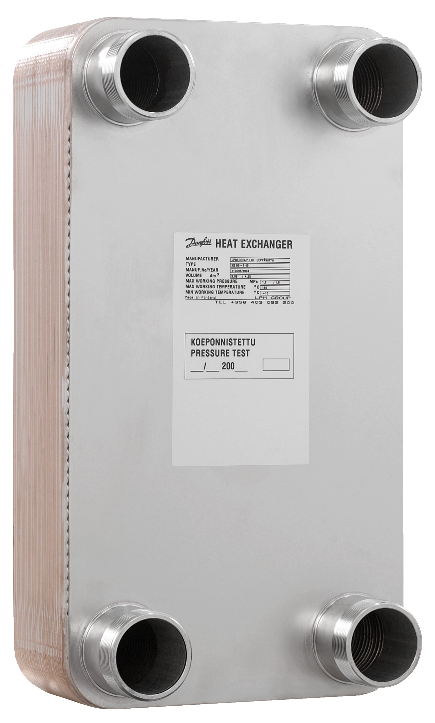 Danfoss Паяный пластинчатый теплообменник серии XB51L XB 51L-1 60 паяный пласт. теплообменник 004B1198  - Вид №12