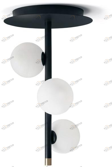 Miloox Потолочный светильник из металла и опалового стекла Pomì 1744.103