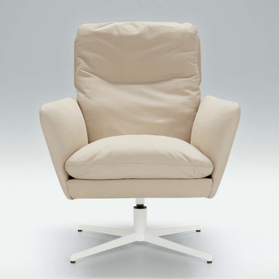 Кресло Amy, кожаное, молочное Sits S1791 - Вид №1