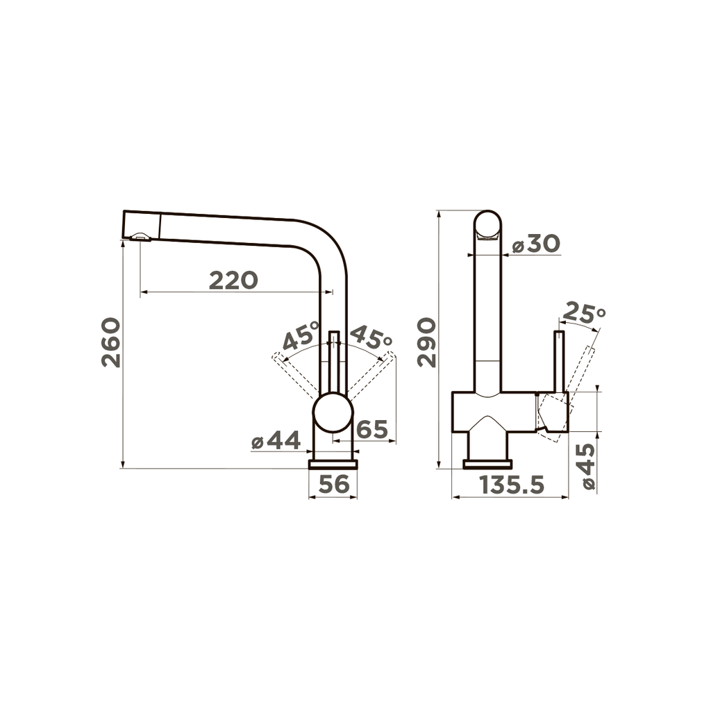 Смеситель для кухни Koriyama OMOIKIRI 4991005 - Вид №5