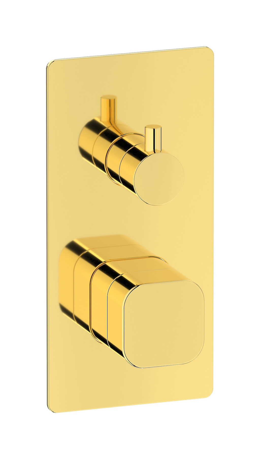 Прогрессивный настенный смеситель для душа на 2 потребителя. WE ARE IB eo310oo_1 Gold Elio