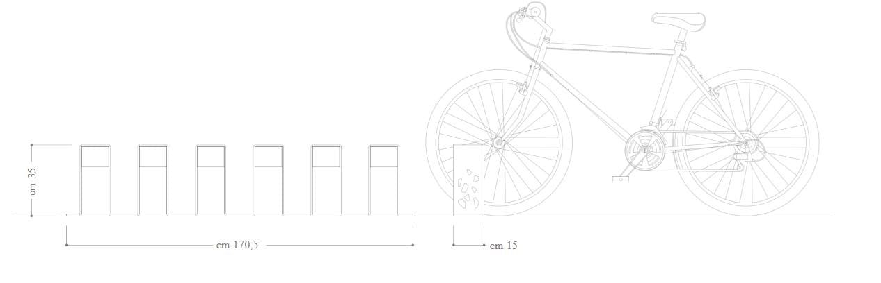 Стойка для велосипедов из оцинкованной стали DIMCAR Komete ARCH-00124180 - Вид №2