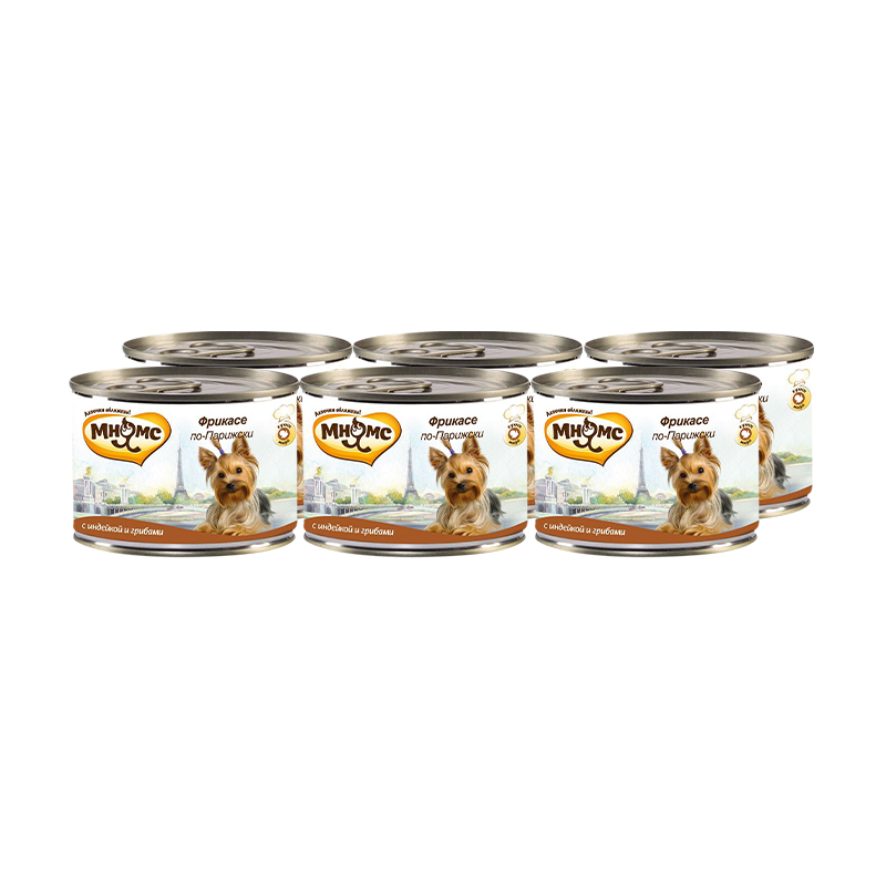 ПР0027411*6 Корм для собак Pro pet Фрикасе по-Парижски, индейка, грибы конс. 200г (упаковка - 6 шт) МНЯМС 