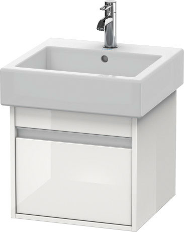 KT668500909 Тумбочка подвесная Ketho #KT6685 450 x 440 мм Светло-голубой матовый декор Duravit - Вид №1