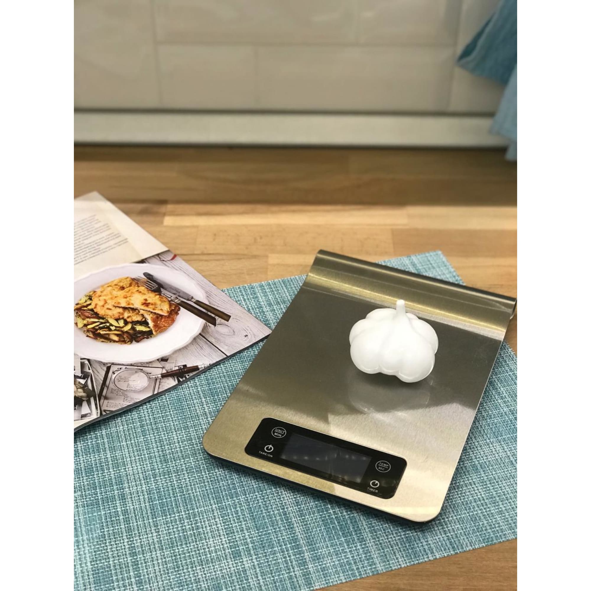 18581801 Весы настольные NEO, 24,5х16,8х2 см, хром Santreyd  - Вид №4