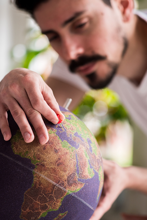 SK CORKGLOBE3 Глобус цветной colour большой Suck UK  - Вид №4