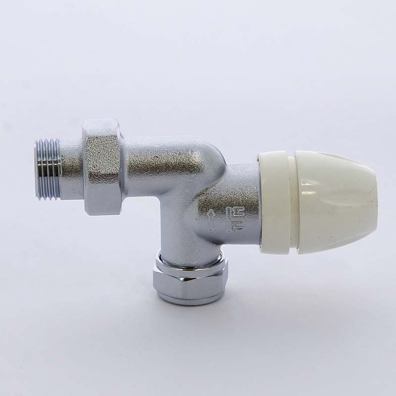 Вентиль обж-Н угловой для радиаторов термостатический с разъемным соединением TIEMME 1/2"х15 3300021