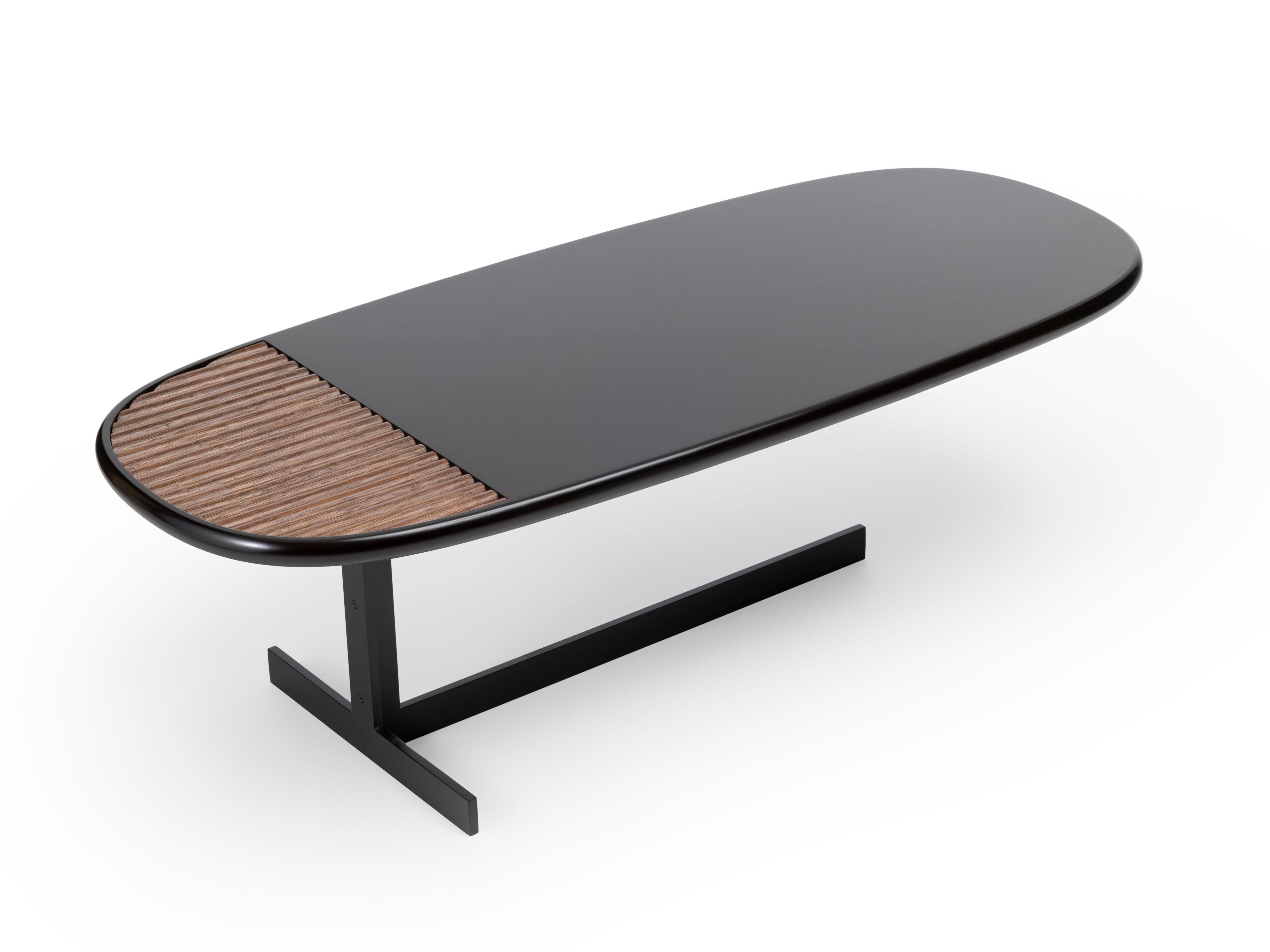 Низкий деревянный журнальный столик Bottega Intreccio NATURAE ARCH-00050722