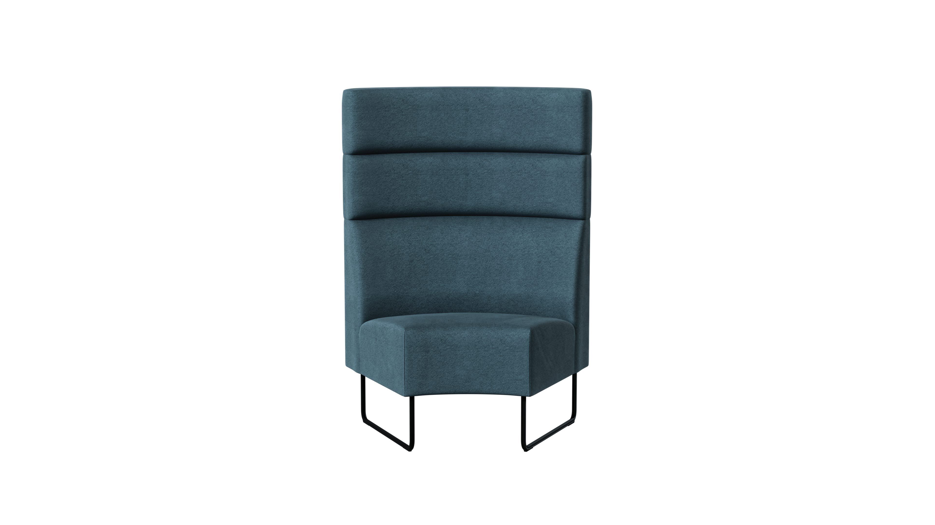 Изогнутый тканевый диван с высокой спинкой Intuit by Softrend Meeter ARCH-00151203 - Вид №4