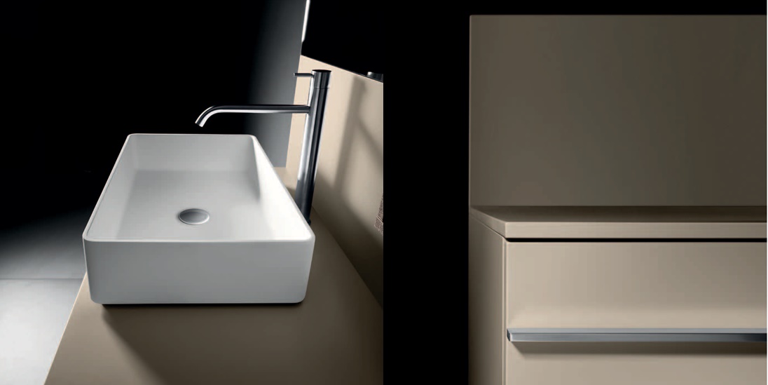 Комбинация ванной комнаты S108 в отделке BASIC Milltek/мат.лак.Corda/ламинат Sacco MILLDUE SINTESI SINTESI108CORDA - Вид №2