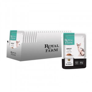 ПР0043291*24 Корм для кошек для стерилизованных, индейка в соусе пауч 85г (упаковка - 24 шт) ROYAL FARM