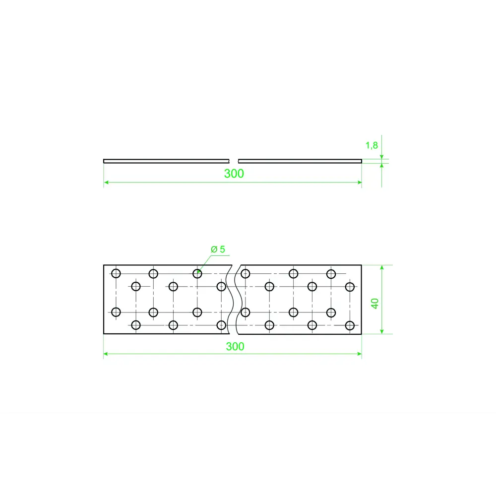 Santreyd PS 300x40x1.8 — соединительная пластина для стропил и мебели 84857762 STLM-0056240 - Вид №3
