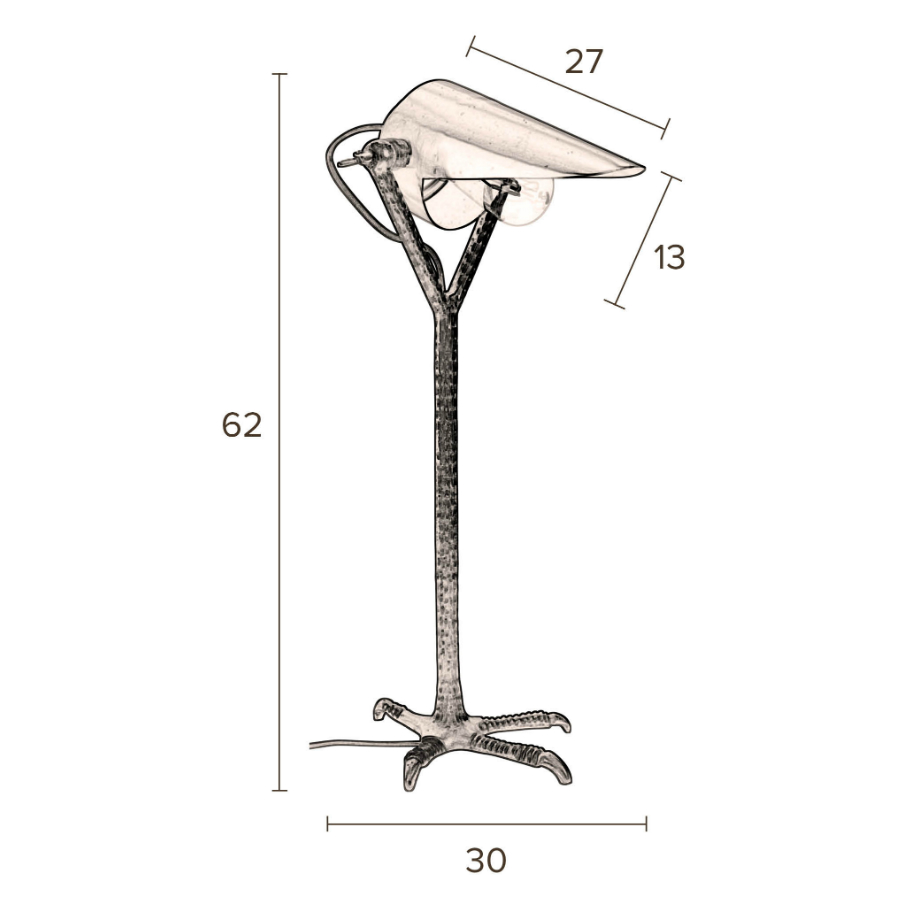 Лампа настольная Falcon, латунь Dutchbone 5200064 - Вид №8