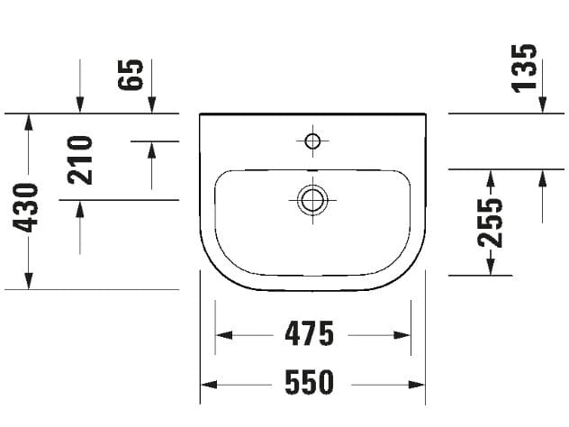 Керамическая раковина с переливом Duravit D-Code ARCH-00080482 - Вид №2