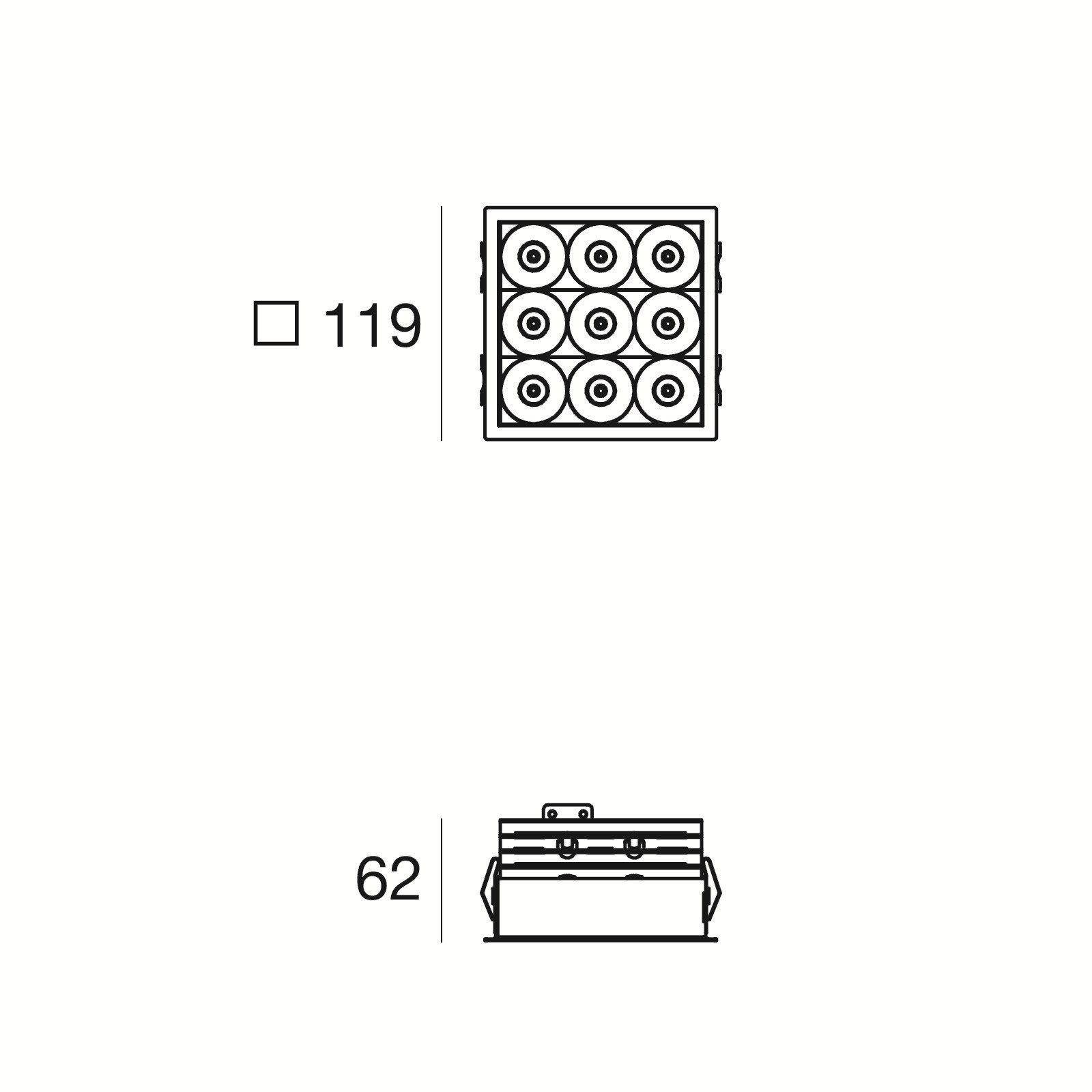 Несколько металлических светодиодных утопленных прожекторов Linea Light Group Cell ARCH-00052596 - Вид №9