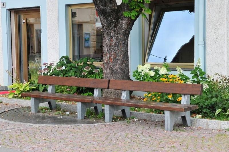 Euroform W Деревянная скамейка со спинкой Block 90, 90l, 90d - Вид №6