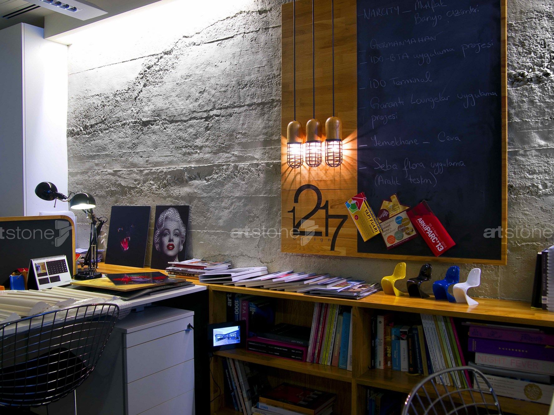 Трехмерная панель из стекловолокна для внутреннего / наружного применения с эффектом цемента Artstone Panel Systems HORMIGON ARCH-00001857 - Вид №1