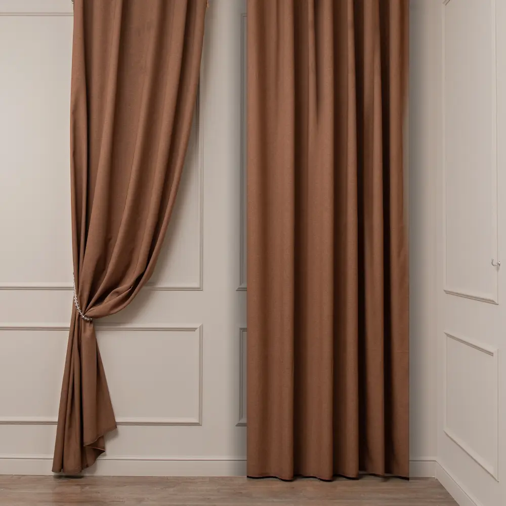 ЛТ ткань 1 п/м лен однотонный genevra терракотовый 300 см TEX REPUBLIC STLM-2189478 - Вид №3