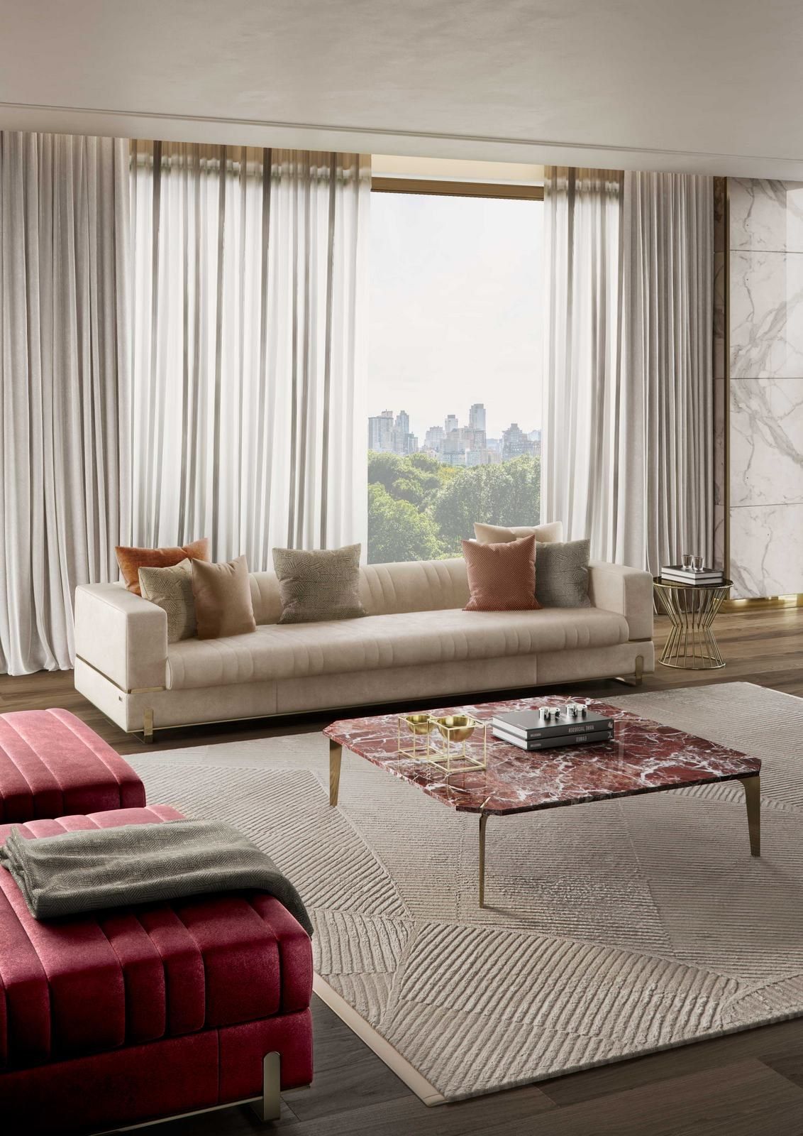 Мраморный квадратный низкий журнальный столик Capital Collection ARCH-00020364 - Вид №5