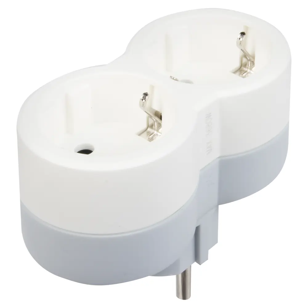 Разветвитель Legrand 2 розетки с заземлением 16 А цвет белый STLM-2150121 - Вид №1