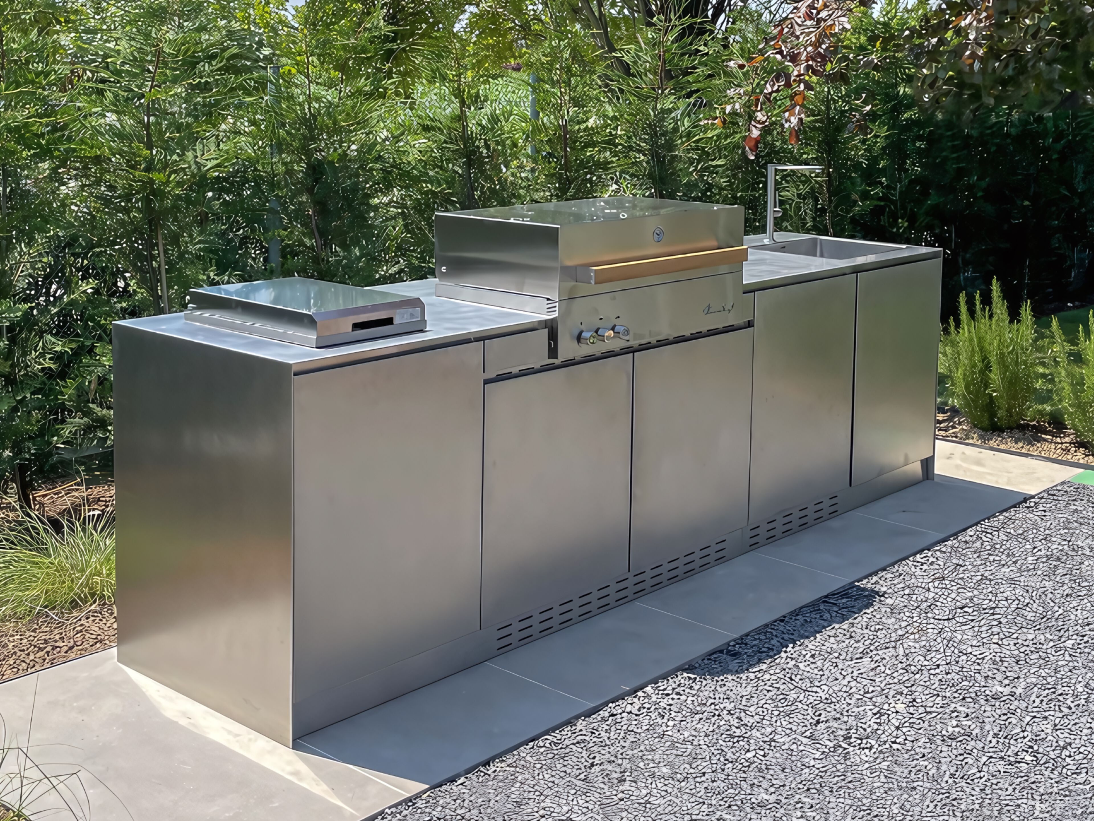 Газовая плита из нержавеющей стали с барбекю OF outdoorkitchens Via Nolfi ARCH-00143184