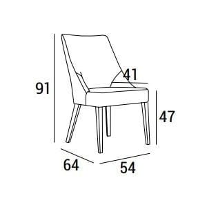 Съемный тканевый мягкий стул Domingo Salotti Blath ARCH-00110876 - Вид №3
