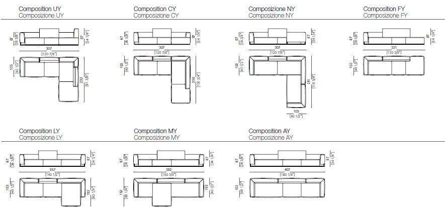 Arketipo Модульный диван с шезлонгом sun-id-1376267 - Вид №7