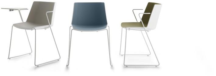 MDF Italia Стул из полипропилена, штабелируемый салазками Aïku sun-id-1429327 - Вид №2