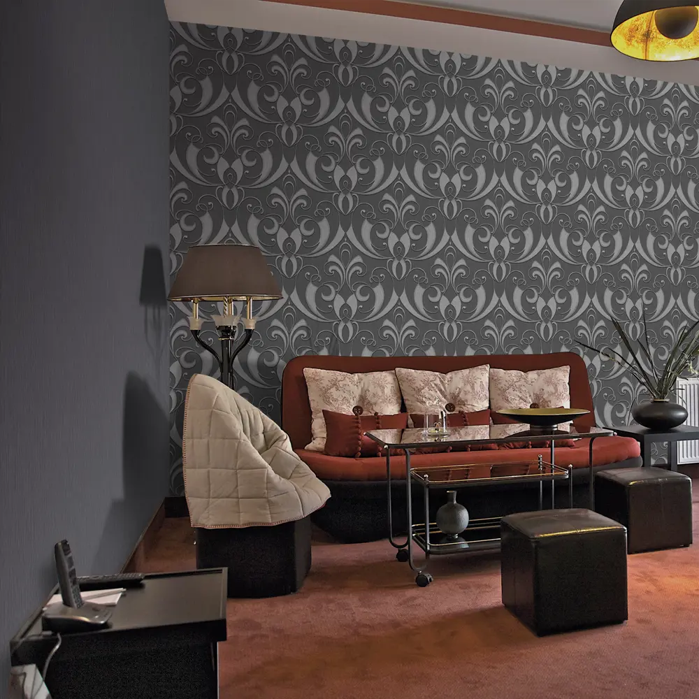 Обои флизелиновые Erismann Elegance чёрные 1.06 м 4596-7 STLM-2005603 - Вид №2