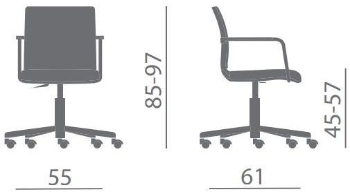 Kastel Офисное кресло с регулируемой высотой на колесиках Karma sun-id-1386880 - Вид №1