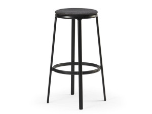 Высокий стальной табурет с подставкой для ног