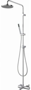 JUSTIME Настенная душевая стойка из хромированной латуни с ручным душем с лейкой Pan i