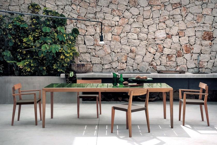 RODA Прямоугольный садовый стол из глазурованного керамогранита Teka sun-id-1480574 - Вид №1