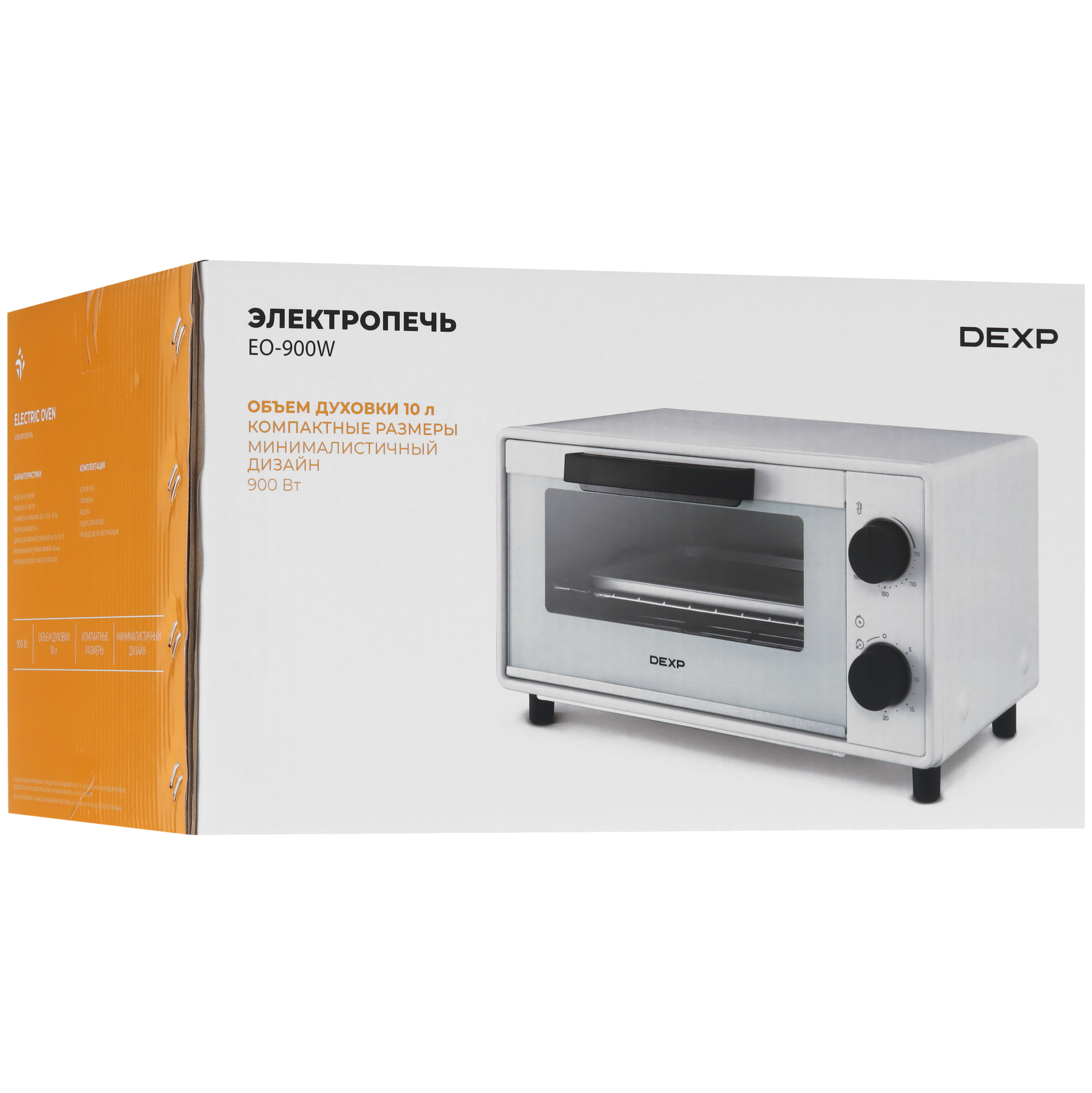 9089176 Мини-печь DEXP EO-900W белый STDN-0046236 - Вид №10