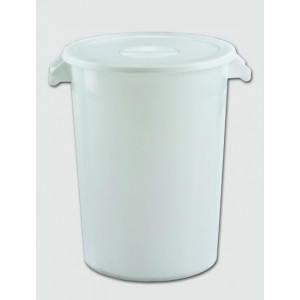 231101 DENOX Бак пластиковый белый с крышкой с ручками 100 л. Белый