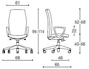 Diemme Кресло для руководителя из экокожи на колесиках Duke sun-id-1452898 - Вид №6