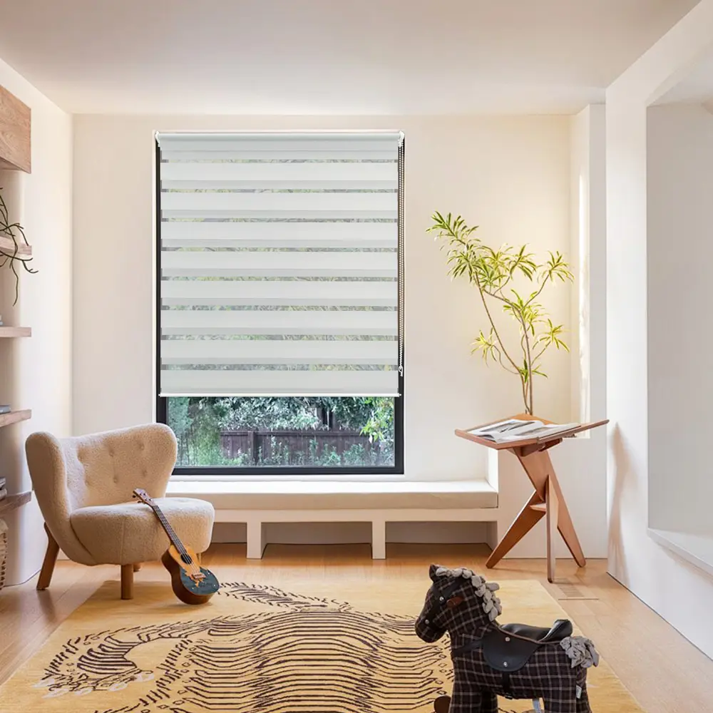 Рулонная штора день-ночь KREAFORTA Peterburg 100x160 см серая 89408607 STLM-1580367 - Вид №4