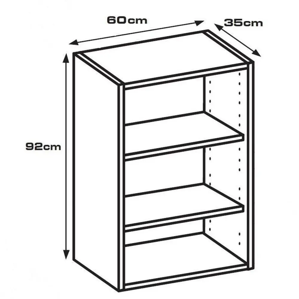 Каркас навесной 60x92x35 см, ЛДСП, цвет белый DELINIA STLM-2166068 - Вид №6